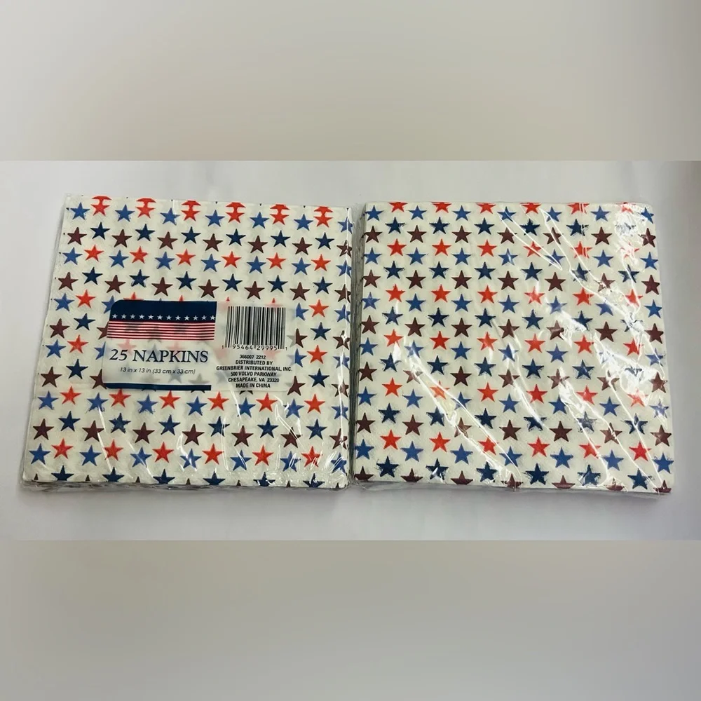New 50 Patriotic Paper Napkins 13